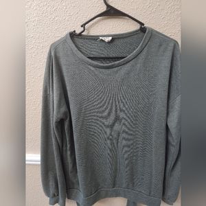 Green bibi tie back long sleeve shirt